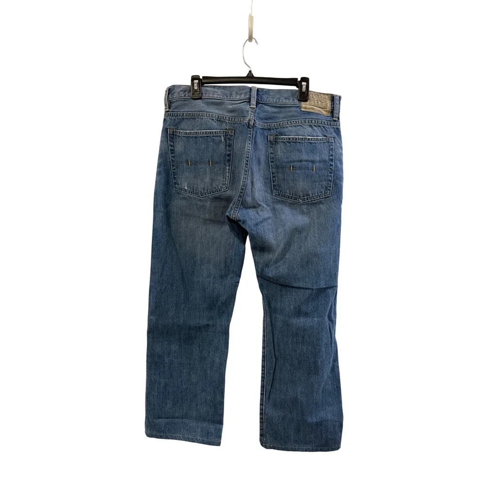 Polo Ralph Lauren Mens Straight Leg Jeans Blue Medium Wash‎ Button Fly 34x30